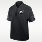 Chamarra de manga corta Nike de la NFL de medio cierre para hombre Philadelphia Eagles Sideline Coach