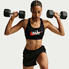 Bra deportivo con almohadilla de media sujeción para mujer Nike Swoosh
