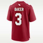 Jersey de fútbol americano Nike de la NFL Game para hombre Budda Baker Arizona Cardinals