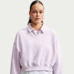 Nike Studio Fleece Medium Weight Women's Oversized Cropped Polo