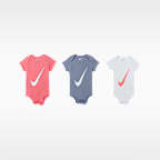 Σετ ολόσωμα κορμάκια Nike για βρέφη (0-6M) (τρία τεμάχια)
