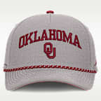 Gorra universitaria marca Jordan ajustable para hombre Oklahoma Primetime Rise Rope