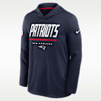 New England Patriots Sideline Men's Nike Dri-FIT NFL Long-Sleeve Hooded Top