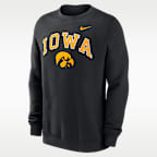 Sudadera de cuello redondo sin cierre universitaria Nike para hombre Iowa Arch