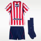 C.D. Guadalajara 2026/27 Stadium Home Little Kids' Nike Soccer Replica 3-Piece Kit