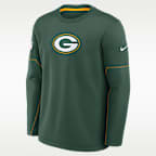 Playera de manga larga Nike Therma-FIT de la NFL para hombre Green Bay Packers Sideline Coaches
