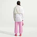 Pants oversized de tiro alto con puño elástico para mujer Nike Studio Fleece Lightweight
