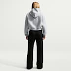 Sudadera con gorro Nike Sportswear oversized cropped Henley de tejido Fleece para mujer Phoenix