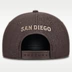 Gorra Nike de la MLB ajustable con estructura A-Frame para hombre San Diego Padres Cooperstown Rise