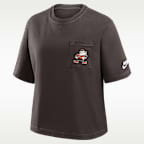 Cleveland Browns Rewind Pocket Boxy Women's Nike NFL T-Shirt