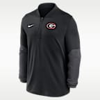 Playera universitaria Nike Dri-FIT de medio cierre para hombre Georgia