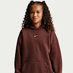 Sudadera con gorro sin cierre oversized para niña Nike Sportswear Studio Fleece