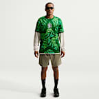 Jersey de fútbol de manga corta Nike Dri-FIT replica de Brasil portero 2026 Stadium para hombre