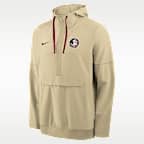 Florida State Sideline Anorak Men's Nike College 1/2-Zip Hooded Jacket
