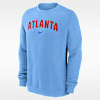 Atlanta Braves 2-Hit Men's Nike MLB Pullover Crew