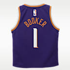 Jersey Nike NBA Swingman para niños pequeños (2T) Devin Booker Phoenix Suns Icon Edition