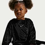 Nike Toddler Swoosh Sparkle 2-Piece Velvet Pants Set