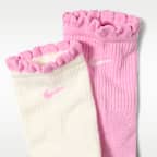 Nike Everyday Elevated Calcetines largos micro con volantes (2 pares)