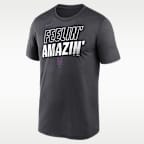 Playera Nike Dri-FIT de la MLB para hombre New York Mets City Connect Team Phrase Script