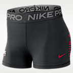 Ohio State Pro Women's Nike Dri-FIT College Mid-Rise Shorts