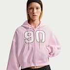Nike Studio Fleece Medium Weight  Women's Oversized Cropped Full-Zip Sweatshirt