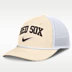 Gorra de rejilla Nike Dri-FIT de la MLB ajustable para hombre Boston Red Sox Rise