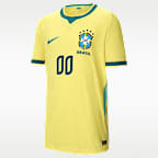 Brazil 2026/27 Match Home Big Kids' Nike Aero-FIT Soccer Authentic Custom Jersey By You