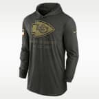 Kansas City Chiefs Salute to Service Sideline Men’s Nike Dri-FIT NFL Long-Sleeve Hooded Top