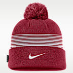 Gorro con dobladillo y pompón universitario Nike para hombre Washington State Sideline Peak