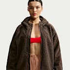 NikeSKIMS Sherpa Women's Oversized Full-Zip Hooded Jacket