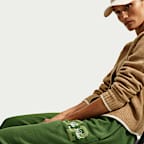 Nike Studio Fleece Medium Weight Women's Mid-Rise Open-Hem Trousers