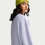 Nike Studio Fleece Medium Weight Women's Oversized Crew-Neck Sweatshirt