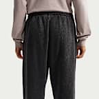Pants con efecto lavado de tiro alto oversized con puño para mujer Nike Studio Fleece Medium Weight