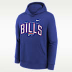 Buffalo Bills Essentials Club Logo Arch Big Kids' Nike NFL Pullover Crew