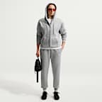 Felpa con cappuccio e zip a tutta lunghezza Nike Studio Fleece Medium Weight – Donna