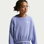 Nike Sportswear Club Fleece Girls' Boxy Crew-Neck Sweatshirt