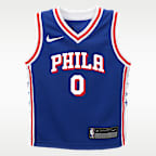 Tyrese Maxey Philadelphia 76ers Icon Edition Little Kids' Nike NBA Replica Jersey