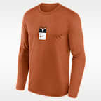 Playera de manga larga universitaria Nike Dri-FIT para hombre Texas Primetime Stack Legend