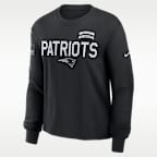 New England Patriots Salute to Service Sideline Women's Nike Dri-FIT NFL Long-Sleeve T-Shirt