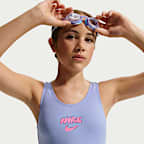 Traje de baño de una pieza con espalda en forma de U para niña talla grande Nike Swim