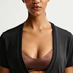 NikeSKIMS Performance Cotton Blend Kurzarm-Oberteil mit V-Ausschnitt (Damen)