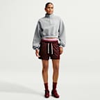 Haut court oversize à 1/4 de zip Nike Studio Fleece Medium Weight pour femme