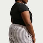 Nike Sportswear Chill Poplin Women's Loose Mid-Rise Striped Shorts (Plus Size)