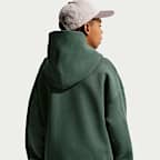 Oversized Nike Sportswear Tech Fleece-pullover med hætte til større børn (drenge)