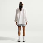 Nike Studio Fleece-shorts i medium vægt med mid rise til kvinder
