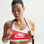 나이키 스우시 여성 미디엄 서포트 패드 스포츠 브라