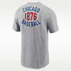 Chicago Cubs Cooperstown 2-Hit Large Logo Men's Nike MLB T-Shirt