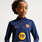 Haut d'entraînement de football en maille Nike Dri-FIT FC Barcelona Strike Third pour ado