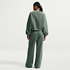 Sudadera de cuello redondo oversized cropped para mujer Nike Studio Fleece Medium Weight