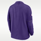 Playera Nike Dri-FIT de la NFL de medio cierre para hombre Minnesota Vikings Sideline